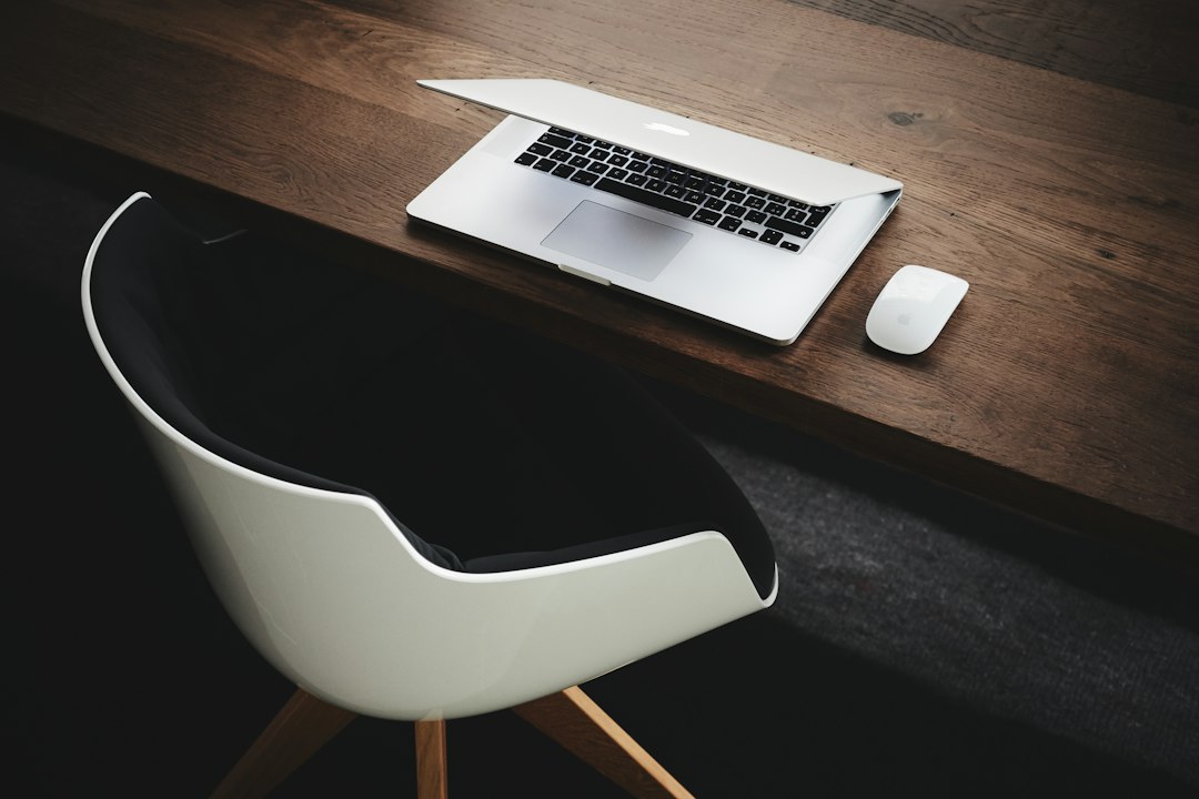Open laptop on a desk