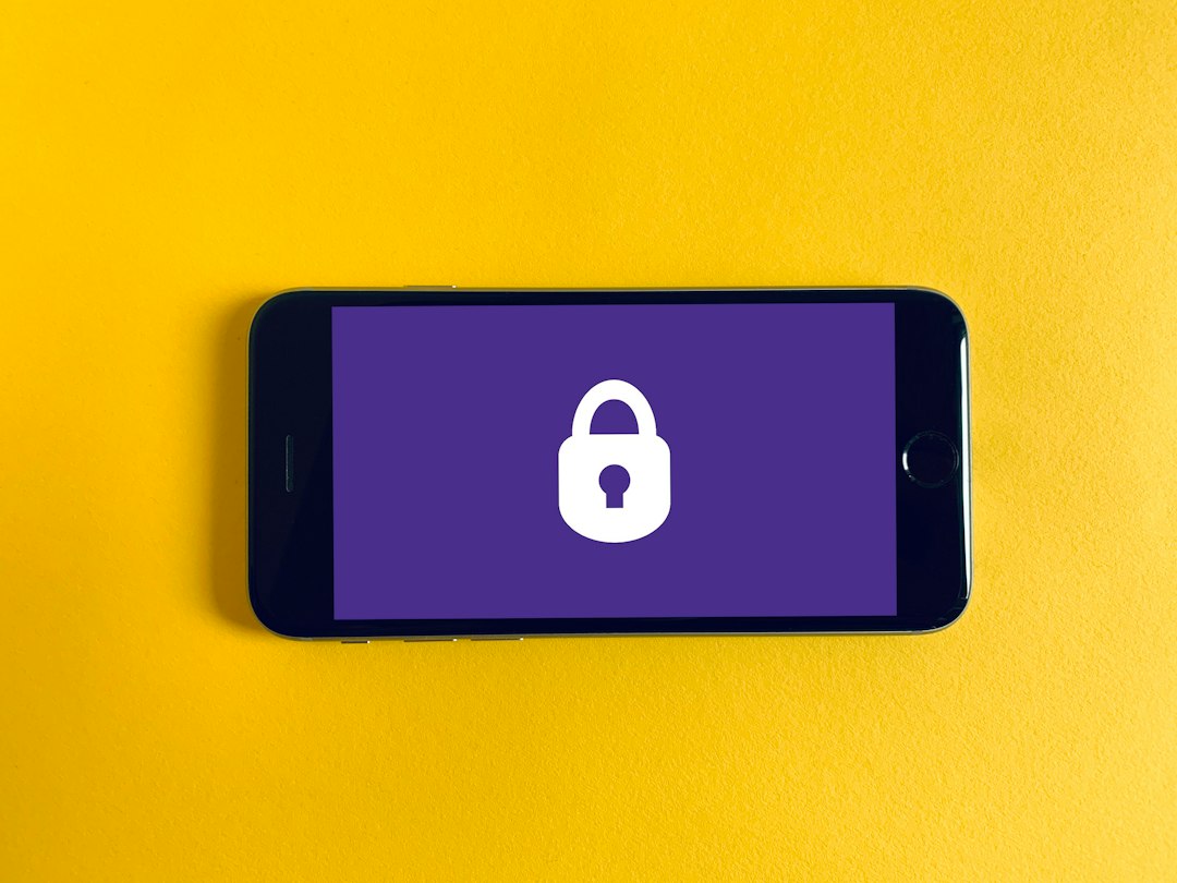 Smartphone with a padlock